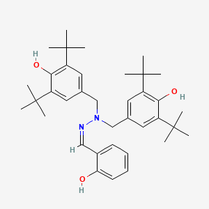 molecular formula C37H52N2O3 B5972521 2-hydroxybenzaldehyde bis(3,5-di-tert-butyl-4-hydroxybenzyl)hydrazone 
