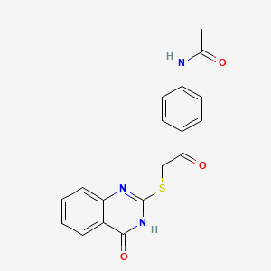 molecular formula C18H15N3O3S B5972529 N-(4-{2-[(4-hydroxy-2-quinazolinyl)thio]acetyl}phenyl)acetamide 