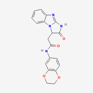 molecular formula C19H16N4O4 B5972559 N-(2,3-dihydro-1,4-benzodioxin-6-yl)-2-(2-oxo-2,3-dihydro-1H-imidazo[1,2-a]benzimidazol-3-yl)acetamide 