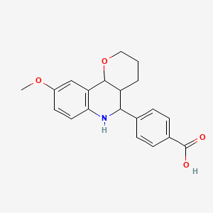 molecular formula C20H21NO4 B5972581 4-(9-methoxy-3,4,4a,5,6,10b-hexahydro-2H-pyrano[3,2-c]quinolin-5-yl)benzoic acid 