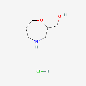 molecular formula C6H14ClNO2 B597259 (1,4-氧杂环己烷-2-基)甲醇盐酸盐 CAS No. 1207194-51-1