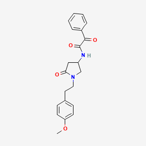 molecular formula C21H22N2O4 B5972590 N-{1-[2-(4-methoxyphenyl)ethyl]-5-oxo-3-pyrrolidinyl}-2-oxo-2-phenylacetamide 