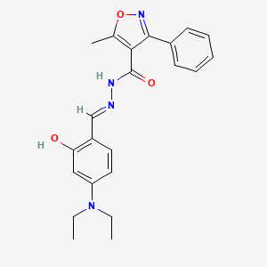 molecular formula C22H24N4O3 B5972604 N'-[4-(diethylamino)-2-hydroxybenzylidene]-5-methyl-3-phenyl-4-isoxazolecarbohydrazide 