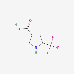 molecular formula C6H8F3NO2 B597261 5-(三氟甲基)吡咯烷-3-羧酸 CAS No. 1251923-72-4