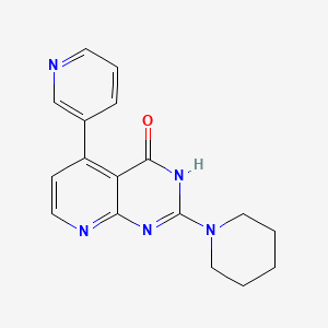 molecular formula C17H17N5O B5972610 2-(1-piperidinyl)-5-(3-pyridinyl)pyrido[2,3-d]pyrimidin-4(3H)-one 