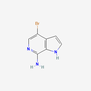 molecular formula C7H6BrN3 B597263 4-溴-1H-吡咯并[2,3-c]吡啶-7-胺 CAS No. 1260383-20-7