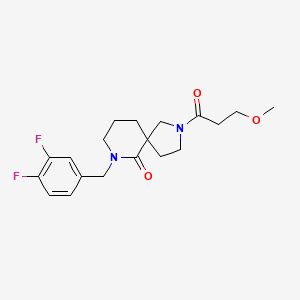 molecular formula C19H24F2N2O3 B5972633 7-(3,4-difluorobenzyl)-2-(3-methoxypropanoyl)-2,7-diazaspiro[4.5]decan-6-one 
