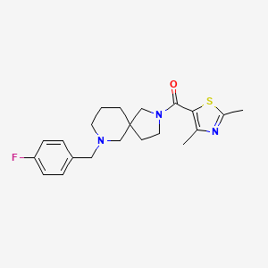 molecular formula C21H26FN3OS B5972637 2-[(2,4-dimethyl-1,3-thiazol-5-yl)carbonyl]-7-(4-fluorobenzyl)-2,7-diazaspiro[4.5]decane 