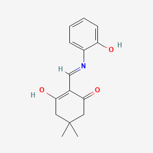 molecular formula C15H17NO3 B5972643 2-{[(2-hydroxyphenyl)amino]methylene}-5,5-dimethyl-1,3-cyclohexanedione 