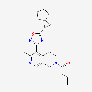 molecular formula C22H26N4O2 B5972646 2-(3-butenoyl)-6-methyl-5-(5-spiro[2.4]hept-1-yl-1,2,4-oxadiazol-3-yl)-1,2,3,4-tetrahydro-2,7-naphthyridine 