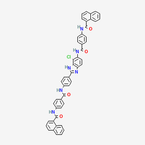 N-[4-({[4-(7-chloro-6-{[4-(1-naphthoylamino)benzoyl]amino}-1H-benzimidazol-2-yl)phenyl]amino}carbonyl)phenyl]-1-naphthamide