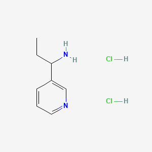 molecular formula C8H14Cl2N2 B597266 1-(3-Pyridyl)-1-propylamine Dihydrochloride CAS No. 1228879-41-1