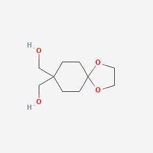 molecular formula C10H18O4 B597267 1,4-二氧杂螺[4.5]癸烷-8,8-二基二甲醇 CAS No. 1256546-72-1