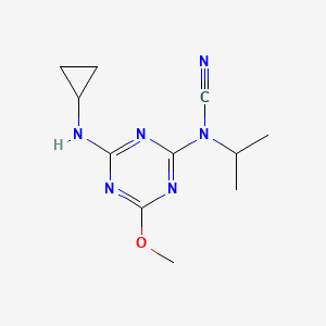 molecular formula C11H16N6O B5972671 [4-(cyclopropylamino)-6-methoxy-1,3,5-triazin-2-yl]isopropylcyanamide 