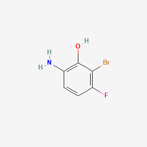 molecular formula C6H5BrFNO B597268 6-氨基-2-溴-3-氟苯酚 CAS No. 1257535-00-4