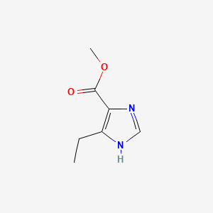 molecular formula C7H10N2O2 B597270 4-乙基-1H-咪唑-5-甲酸甲酯 CAS No. 197574-43-9