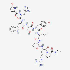 molecular formula C59H84N16O12 B597271 (D-Tyr5)-leuprolide CAS No. 112710-57-3