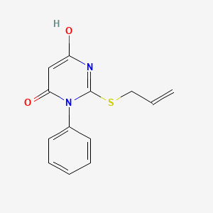 molecular formula C13H12N2O2S B5972731 2-(allylthio)-6-hydroxy-3-phenyl-4(3H)-pyrimidinone 