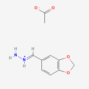 molecular formula C10H12N2O4 B5972733 1,3-benzodioxole-5-carbaldehyde hydrazone acetate 