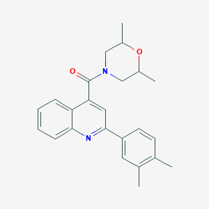 molecular formula C24H26N2O2 B5972734 4-[(2,6-dimethyl-4-morpholinyl)carbonyl]-2-(3,4-dimethylphenyl)quinoline 