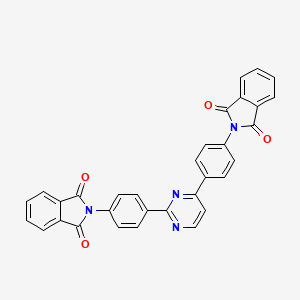 molecular formula C32H18N4O4 B5972735 2,2'-(2,4-pyrimidinediyldi-4,1-phenylene)bis(1H-isoindole-1,3(2H)-dione) 