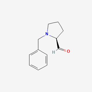 molecular formula C12H15NO B597276 (2S)-1-Benzylpyrrolidine-2-carbaldehyde CAS No. 176240-12-3