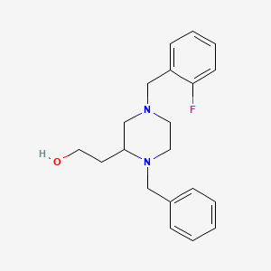 molecular formula C20H25FN2O B5972760 2-[1-benzyl-4-(2-fluorobenzyl)-2-piperazinyl]ethanol 
