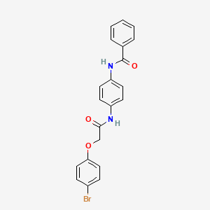 molecular formula C21H17BrN2O3 B5972777 N-(4-{[2-(4-bromophenoxy)acetyl]amino}phenyl)benzamide 