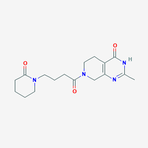 molecular formula C17H24N4O3 B5972785 2-methyl-7-[4-(2-oxopiperidin-1-yl)butanoyl]-5,6,7,8-tetrahydropyrido[3,4-d]pyrimidin-4(3H)-one 