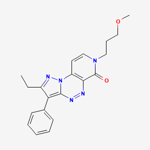 molecular formula C20H21N5O2 B5972796 2-ethyl-7-(3-methoxypropyl)-3-phenylpyrazolo[5,1-c]pyrido[4,3-e][1,2,4]triazin-6(7H)-one 