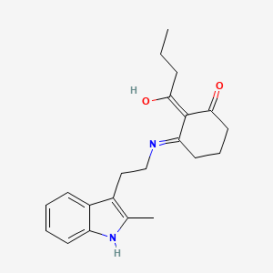 2-butyryl-3-{[2-(2-methyl-1H-indol-3-yl)ethyl]amino}cyclohex-2-en-1-one