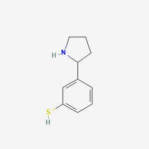 molecular formula C10H13NS B597281 3-(2-Pyrrolidinyl)benzenethiol CAS No. 1273607-41-2