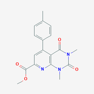 molecular formula C18H17N3O4 B5972821 methyl 1,3-dimethyl-5-(4-methylphenyl)-2,4-dioxo-1,2,3,4-tetrahydropyrido[2,3-d]pyrimidine-7-carboxylate 