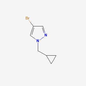 molecular formula C7H9BrN2 B597283 4-Bromo-1-(cyclopropylmethyl)-1H-pyrazole CAS No. 1216152-26-9