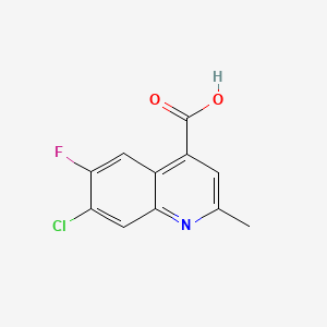 molecular formula C11H7ClFNO2 B597284 7-Chloro-6-fluoro-2-methylquinoline-4-carboxylic acid CAS No. 1313712-73-0