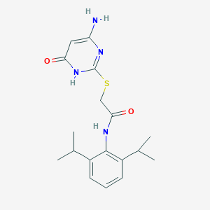2-[(4-amino-6-oxo-1,6-dihydro-2-pyrimidinyl)thio]-N-(2,6-diisopropylphenyl)acetamide