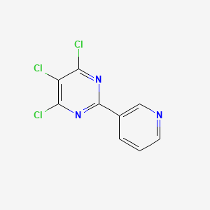 molecular formula C9H4Cl3N3 B597285 4,5,6-三氯-2-(吡啶-3-基)嘧啶 CAS No. 1314401-24-5