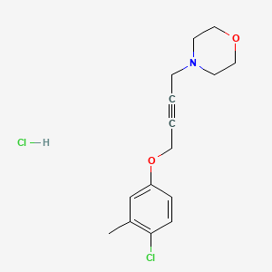 molecular formula C15H19Cl2NO2 B5972863 4-[4-(4-chloro-3-methylphenoxy)but-2-yn-1-yl]morpholine hydrochloride 