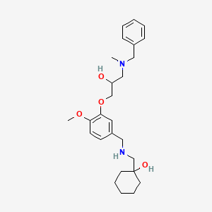 molecular formula C26H38N2O4 B5972879 1-{[(3-{3-[benzyl(methyl)amino]-2-hydroxypropoxy}-4-methoxybenzyl)amino]methyl}cyclohexanol 