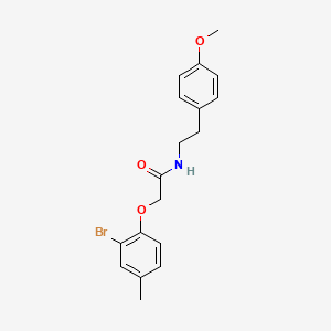 molecular formula C18H20BrNO3 B5972884 2-(2-bromo-4-methylphenoxy)-N-[2-(4-methoxyphenyl)ethyl]acetamide CAS No. 6082-25-3