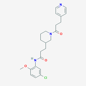 molecular formula C23H28ClN3O3 B5972891 N-(5-chloro-2-methoxyphenyl)-3-{1-[3-(4-pyridinyl)propanoyl]-3-piperidinyl}propanamide 