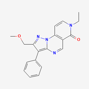 molecular formula C19H18N4O2 B5972897 7-ethyl-2-(methoxymethyl)-3-phenylpyrazolo[1,5-a]pyrido[3,4-e]pyrimidin-6(7H)-one 