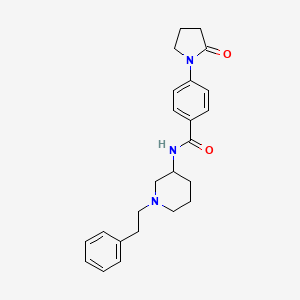 molecular formula C24H29N3O2 B5972898 4-(2-oxo-1-pyrrolidinyl)-N-[1-(2-phenylethyl)-3-piperidinyl]benzamide 
