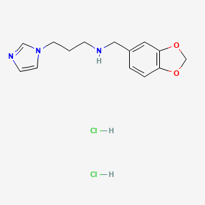 molecular formula C14H19Cl2N3O2 B5972926 N-(1,3-benzodioxol-5-ylmethyl)-3-(1H-imidazol-1-yl)propan-1-amine dihydrochloride 