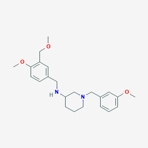 molecular formula C23H32N2O3 B5972947 1-(3-methoxybenzyl)-N-[4-methoxy-3-(methoxymethyl)benzyl]-3-piperidinamine 