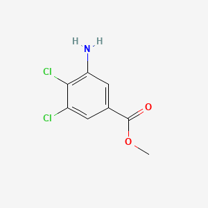 molecular formula C8H7Cl2NO2 B597295 Methyl 3-amino-4,5-dichlorobenzoate CAS No. 1250663-38-7
