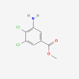 molecular formula C8H7Cl2NO2 B597295 3-Amino-4,5-dicloro benzoato de metilo CAS No. 1250663-38-7