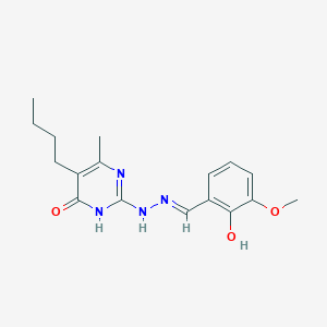 molecular formula C17H22N4O3 B5972955 2-hydroxy-3-methoxybenzaldehyde (5-butyl-4-hydroxy-6-methyl-2-pyrimidinyl)hydrazone 