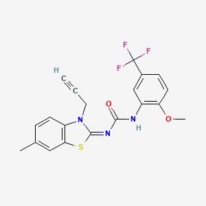N-[2-methoxy-5-(trifluoromethyl)phenyl]-N'-[6-methyl-3-(2-propyn-1-yl)-1,3-benzothiazol-2(3H)-ylidene]urea
