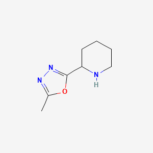 molecular formula C8H13N3O B597299 2-甲基-5-(哌啶-2-基)-1,3,4-恶二唑 CAS No. 1216213-45-4
